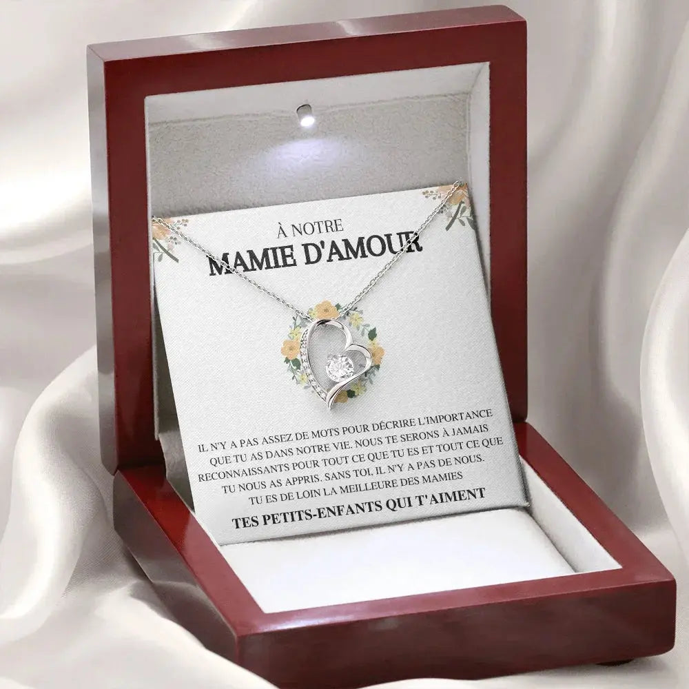Collier Amour "À notre mamie d'amour" TresorsD'amour