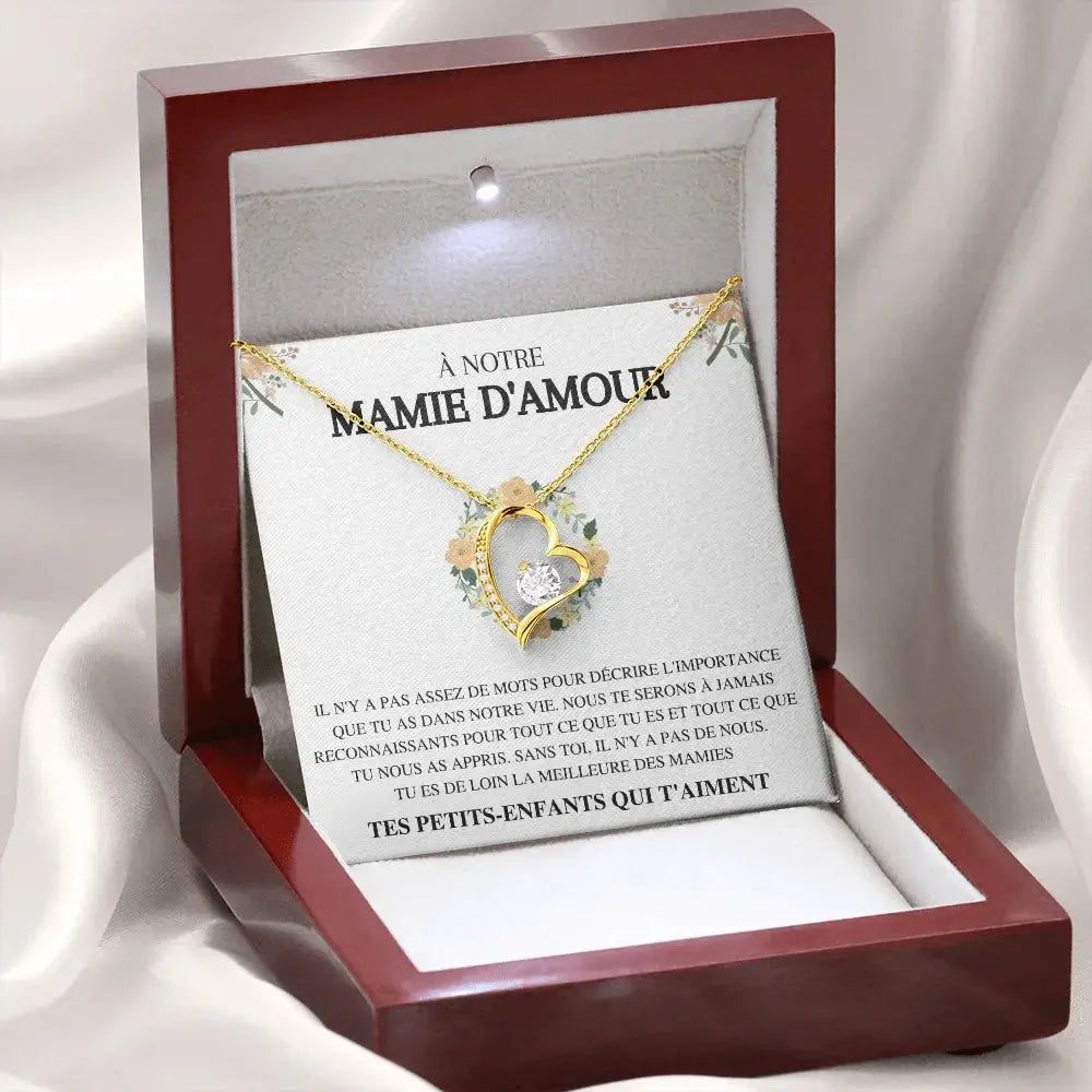 Collier Amour "À notre mamie d'amour" TresorsD'amour